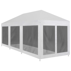 VIDAXL Party Tent With 8 Mesh Sidewalls 9X3 M