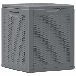 VIDAXL Garden Storage Box Pp Rattan 90 L In Grey