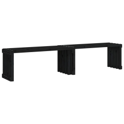 VIDAXL Garden Bench Extendable 212.5X40.5X45 Cm Solid Wood Pine In Black