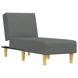 VIDAXL Chaise Longue Dark Fabric In Grey