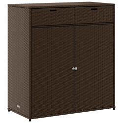 VIDAXL Garden Storage Cabinet 105X55X113 Cm Poly Rattan In Brown