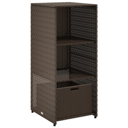 VIDAXL Garden Storage Cabinet 50X55X115 Cm Poly Rattan In Brown