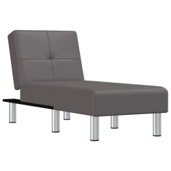 VIDAXL Chaise Longue Faux Leather In Grey
