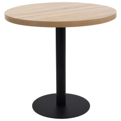 VIDAXL Bistro Table 80 Cm Mdf In Light Brown