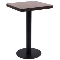 VIDAXL Bistro Table 50X50 Cm Mdf In Dark Brown
