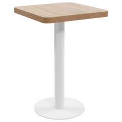 VIDAXL Bistro Table 50X50 Cm Mdf In Light Brown