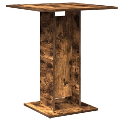 VIDAXL Bistro Table Smoked Oak 60X60X75 Cm Engineered Wood