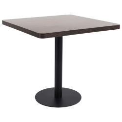 VIDAXL Bistro Table 80X80 Cm Mdf In Dark Brown