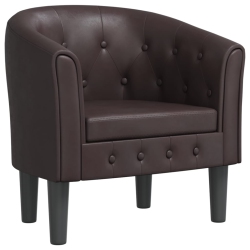 VIDAXL Tub Chair Faux Leather In Brown