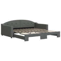 VIDAXL Daybed With Trundle Without Mattress Dark 100X190 Cm In Grey