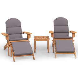 VIDAXL 3 Piece Adirondack Garden Lounge Set Solid Wood Acacia