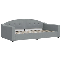 VIDAXL Day Bed Without Mattress Light 100X190 Cm Fabric In Grey