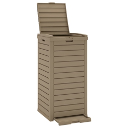 VIDAXL Outdoor Garbage Bin 41X41X86 Cm Polypropylene In Light Brown
