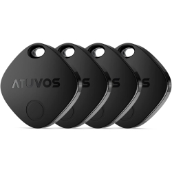 ATUVOS Key Finder And Luggage Tracker 4 Pack, Smart Tag Compatible \w Apple Find My (Ios Only, Android Not Supported), Bluetooth Item Locator For
