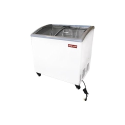NEW AIR REF New Air Commercial 35" 7.3 Cu. Ft. Curved Glass Ice Cream Freezer (Nif-35-Cg) - White/grey