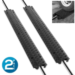 PYLE Cable Protector Cover Ramps - Cord/wire Safety Concealment Floor Tracks, Rugged & Waterproof, Indoor/outdoor Use (Single Channel Grooves)