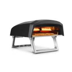 NUTRICHEF Portable Outdoor Pizza Oven - Gas Fired, Fire & Stone Outdoor Pizza Oven