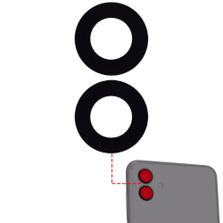 ESOURCE PARTS Replacement Back Camera Lens (Glass Only) With Adhesive Compatible for Samsung Galaxy A04 (A045 / 2022) (10 Pack)