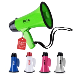 PYLEPRO Compact & Portable Megaphone Speaker With Siren Alarm Mode, Battery Operated