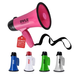 PYLEPRO Compact & Portable Megaphone Speaker With Siren Alarm Mode, Battery Operated