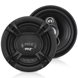 PYLE Three-Way Sound Speaker System - One Pair 6.5" Three-Way Triaxial Loud Audio, 300 Watts W/ 4 Ohm Impedance And 3/4" Piezo Tweeter for Car