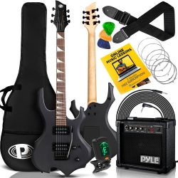 PYLE 6-String Electric Guitar Kit- Includes Amplifier With Accessory Kit