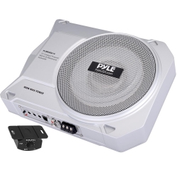 PYLE 10” 900 Watts Low-Profile Active Amplified Marine & Waterproof Subwoofer System Suitable for Under-Seat Installations
