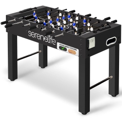 SERENELIFE 48" Competition Sized Foosball Table - Arcade Table Soccer for Home & Game Room With 2 Balls And 2 Cup Holders ( Color And Surface)