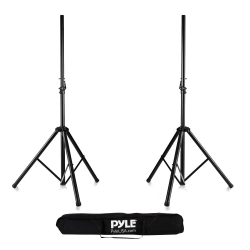 PYLE Dual Universal Speaker Stand Mount Holders, Height Adjustable