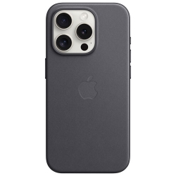 APPLE Refurbished (Good) Finewoven Fitted Hard Shell Case With Magsafe for Iphone 15 Pro - Oem Part In Black