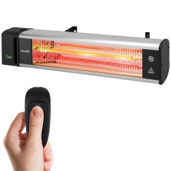 SERENELIFE Wall Mounting Patio Heater - Remote Control Ceiling And Wall Patio Heater With High Rated Aluminum Reflector