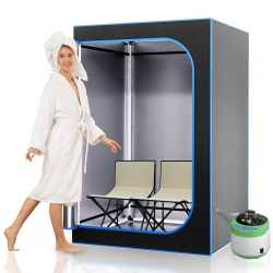 SERENELIFE Portable Steam Sauna- One Person Sauna for Detox & Weight Loss (Black)