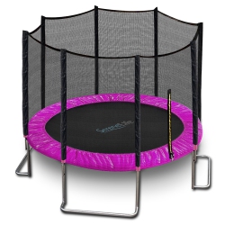 SERENELIFE Home Backyard Sports Trampoline - Large Outdoor Jumping Fun Trampoline for Kids / Children, Safety Net Cage (10’ Ft.)