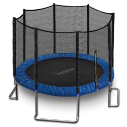 SERENELIFE Home Backyard Sports Trampoline - Large Outdoor Jumping Fun Trampoline for Kids / Children, Safety Net Cage (10’ Ft.)