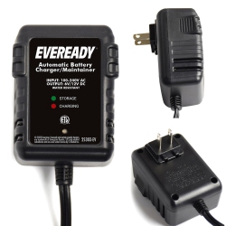 EVEREADY 1-Amp Automatic 6-Volt/12-Volt Battery Charger/maintainer - In Black
