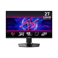 MSI 27" 4K Uhd 160Hz 0.5Ms 16:9 Rapid Ips Tilt Swivel Height Pivot Adjustment Flat Gaming Monitor, Mpg274Urf Qd