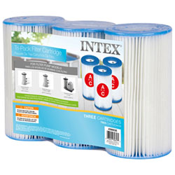 Intex Filter Cartridge Type-A for Krystal Clear Filter Cartridge Pump (29003E) - 3 Pack