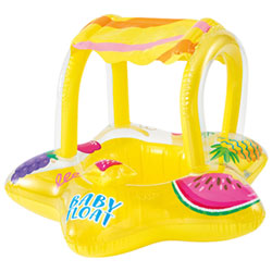 Intex Inflatable Kiddie Float with Sunshade - Yellow