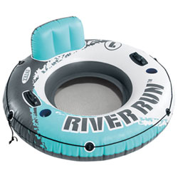 Intex River Run 1 Inflatable Tube with Backrest & Cup Holders - Aqua Blue