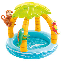 Intex Tropical Island Inflatable Baby Pool with Sunshade