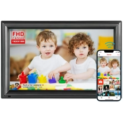 FRAMEO 15.6 Inch Digital Photo Frame Wifi Digital Picture Frame Ips HD Touch Screen, 32GB Storage