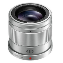 PANASONIC Lumix G 42.5MM F/1.7 Asph. Power O.i.s. Lens (Silver) - H-Hs043K