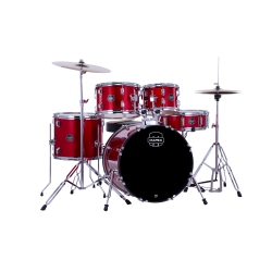 MAPEX Comet 5-Piece Drum Kit (20, 10, 12, 14, Sd) With Cymbals And Hardware - Infra In Red