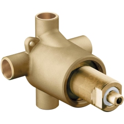 MOEN 3360 M-Dura Showering Brass Three-Function Shower Transfer Valve 1/2-Inch Cc Connections, N/a Or Unfinished, Pack Of 1
