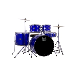 MAPEX Comet 5-Piece Drum Kit (22, 10, 12, 16, Sd) With Cymbals And Hardware - Indigo In Blue