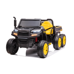 KINGTOYS 2024 6 Wheeler Tractor 24V 2 Seater Kids Ride On Car 4X4 With Remote Control