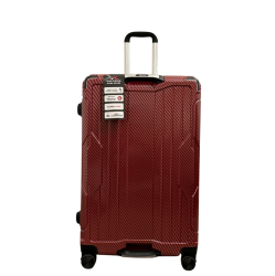 TRAVLR Textu Print 29" Checkin Hardside Luggage Expandable, Mute Eight Wheels Wheels And Tsa Lock- Maroon In Red