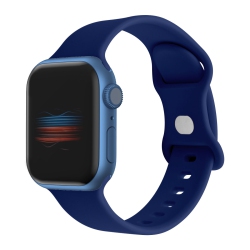 WORRYFREE GADGETS Silicone Sports Band for Apple Watch - 38/40/41MM - Dark In Blue