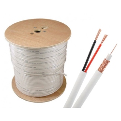 SIAMESE Cable Rg59U 18Awg/2C 1000Ft In White