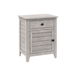 MONARCH SPECIALTIES I 3950 - Accent Table, Nightstand, Storage Drawer, End, Side Table, Bedroom, Lamp, Storage Veneer, Transitional In Grey
